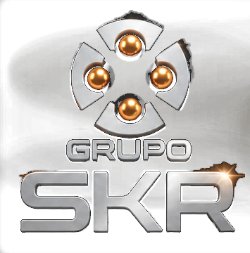 Logotipo tridimensional oficial de Grupo SKR