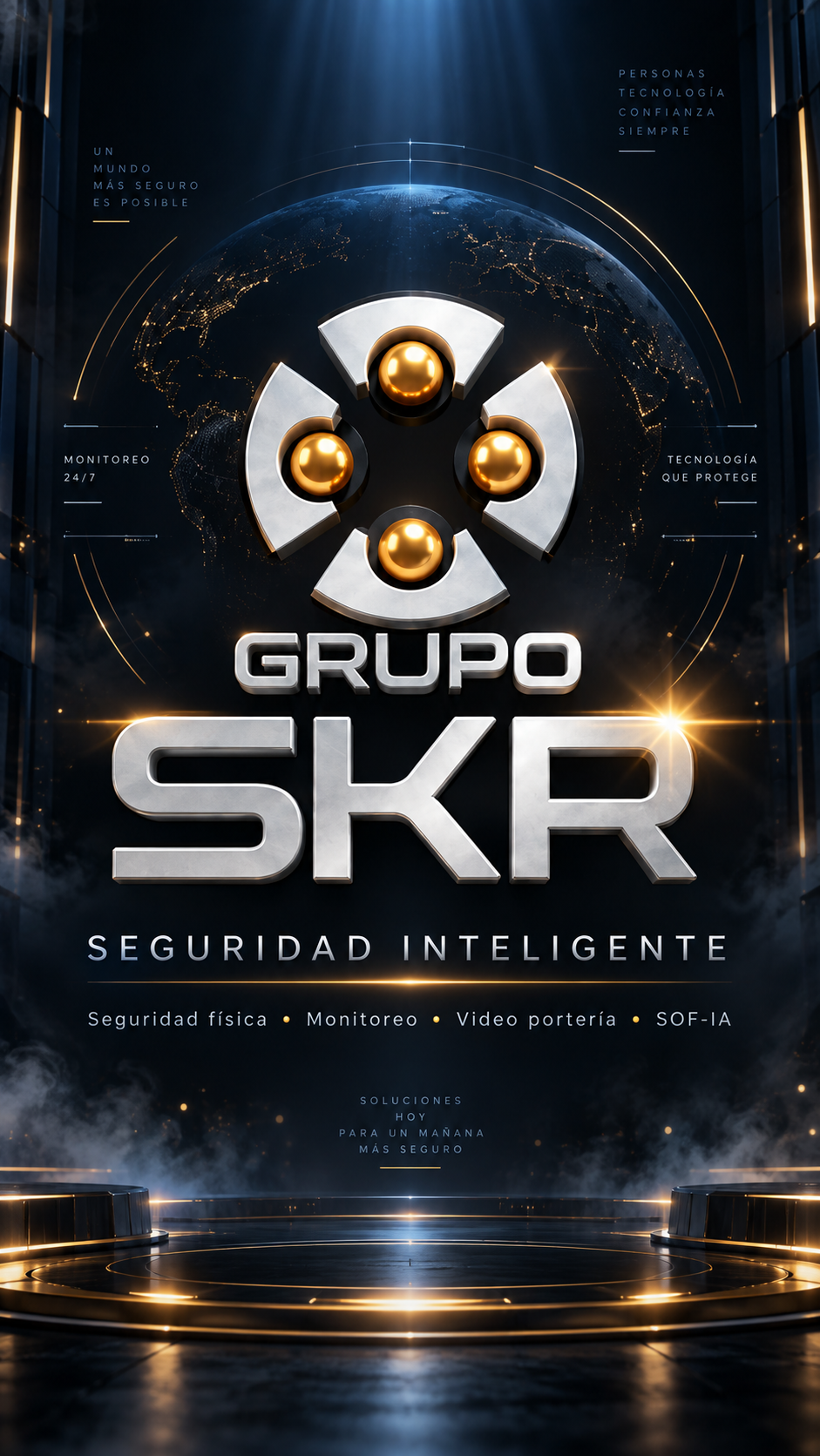 Arte original de identidad y seguridad de Grupo SKR